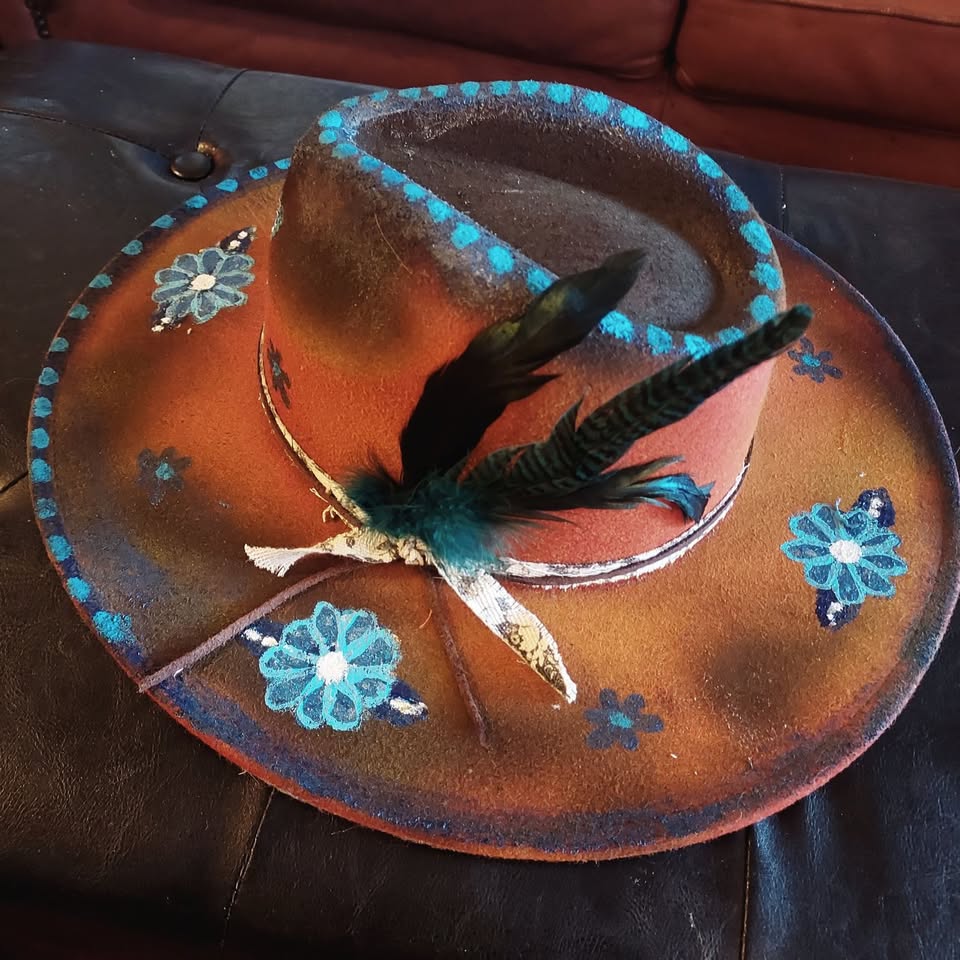 Blue Flower Hat