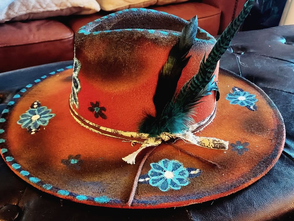 Blue Flower Hat
