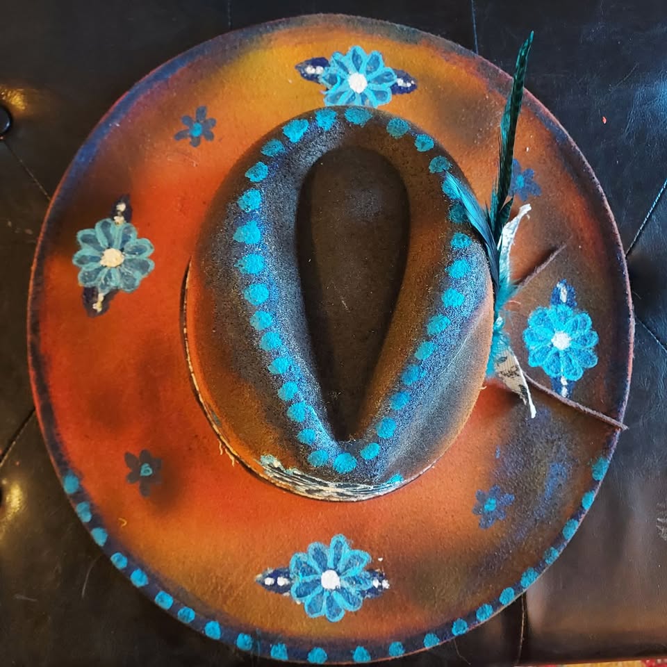 Blue Flower Hat
